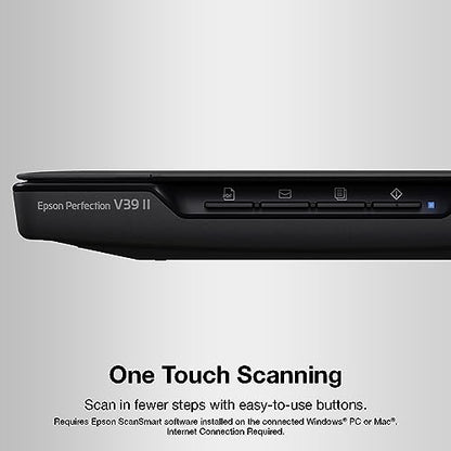 Epson 17.25"D x 12.12"W x 3.4"H Perfection V39 II USB Document and Photo Scanner - 300 dpi