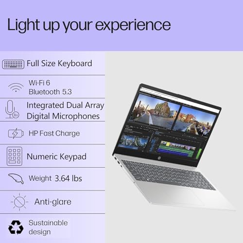 HP 15.6 Laptop Computer Intel N100 1920x1080 60Hz Clamshell Computing
