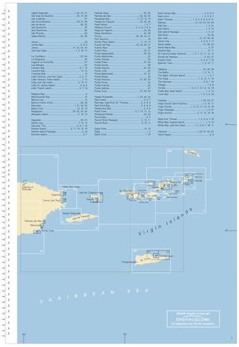 MAPTECH 18" x 12.6" Compact ChartKit and Cruising Guide Virgin Islands and Puerto Rico 8th Edition Full-Color Spiral Bound