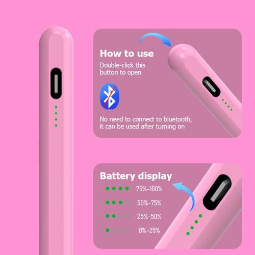 Sluoch Stylus Pen 1 Nonstandard Battery 30 days compatibility Tablet Charging Time 0.5 hours Pink Rubber