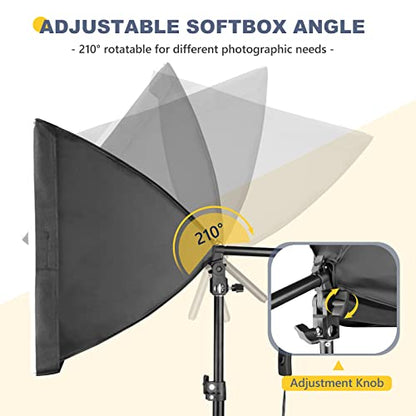 Torjim 16 Inch TJ 7500K 85W Softbox Photography Lighting Kit