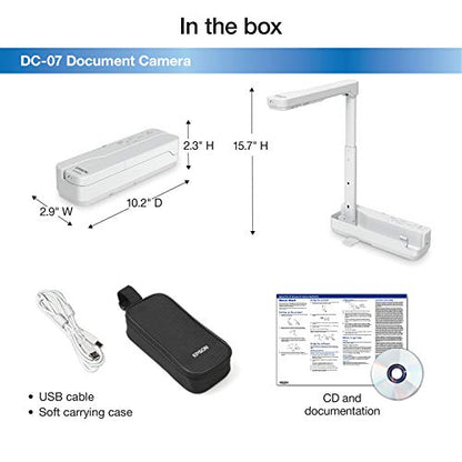Epson 3 Inch DC-07 2 MP Document Camera 1080p USB