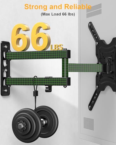 XVCAS Wall Mount for TV and Monitors 19-55 inch VESA 400x400mm Alloy Steel Black
