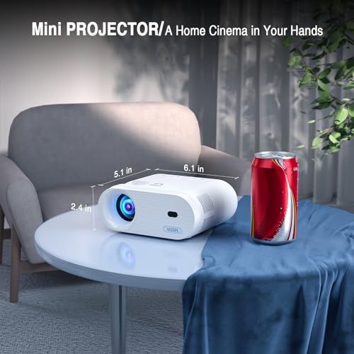 VISSPL 6.1x5.08x2.4 inches V16 Full HD 1080p LCD Portable Video Projector