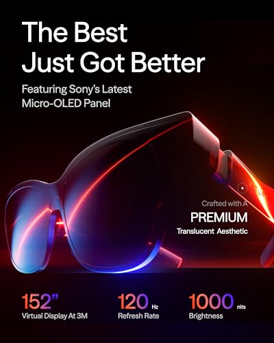 VITURE 6.1 x 1.97 x 2.22 inches V1251 1200p 120Hz Micro-OLED XR Glasses