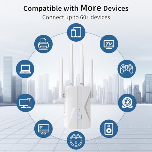 ROQRL 2026 WiFi Extender AC1200Mbps Dual-Band 5.8GHz/2.4GHz