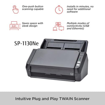 RICOH 5.3" x 11.2" SP-1130Ne 600 dpi Document Scanner
