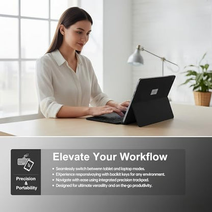 Sooguard 12-inch Surface Pro Keyboard Model: Surface Pro 12 Keyboard Bluetooth Wireless with Backlit Features
