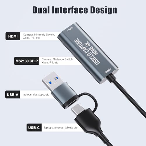 VIXLW U169 USB 3.0 Video Capture Card 1080p 60FPS AV Output External Device