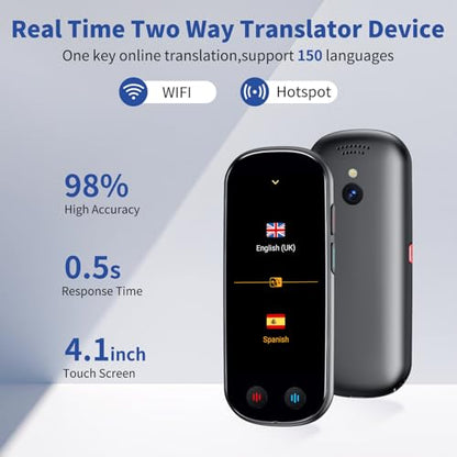 Simbago 6.38 x 3.39 x 1.34 inches 150 Languages Offline Voice Translator 2000mAh