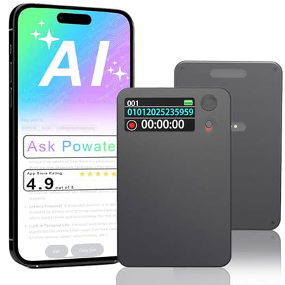 Powate 1.5 Inches VO122 Digital Voice Recorder with 64 GB Memory Storage Capacity