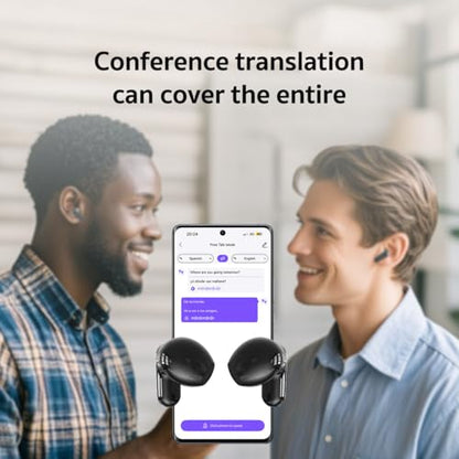 Dwolm NE20 Wireless Translation Earbuds, 134 Languages Real-Time Translation, LCD Touchscreen, 60 Hours Playtime