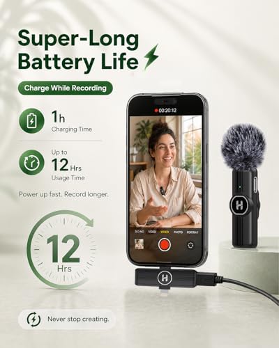 HEHOTTC Mini Lavalier Microphone M2 J25 USB Type-C Omnidirectional Compact Microphone