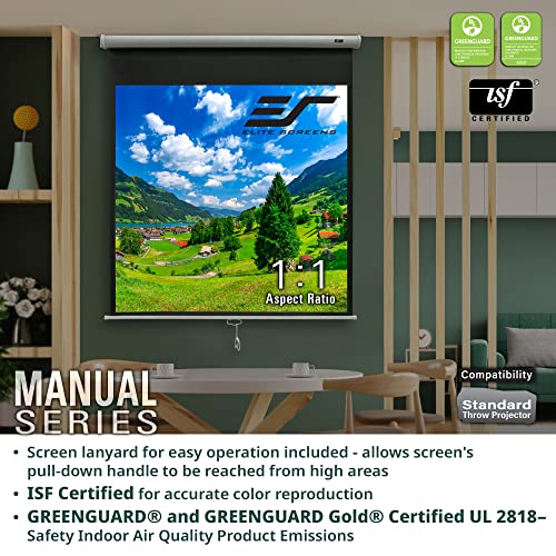 Elite Screens 120-Inch M120UWH2 Matte Pull Down Projection Screen