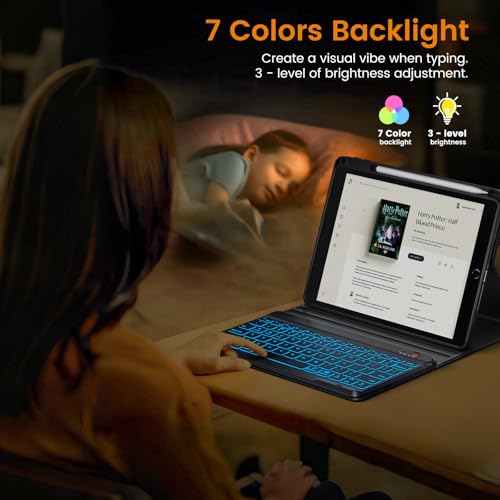 OYEEICE 10.2'' 7th/8th/9th Generation 10.5'' Air 3rd Wireless Detachable Keyboard Case