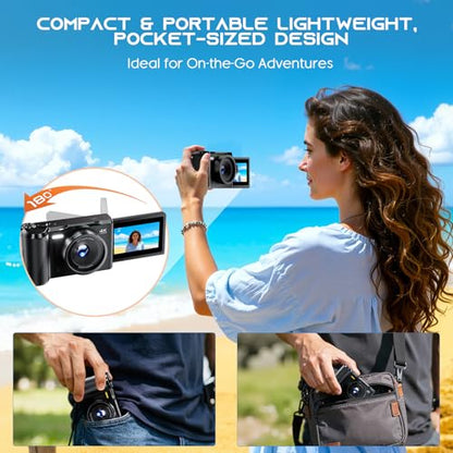 JDZ Compact Camera DC12 A02 56MP 4K 3:2 CMOS Digital Photography