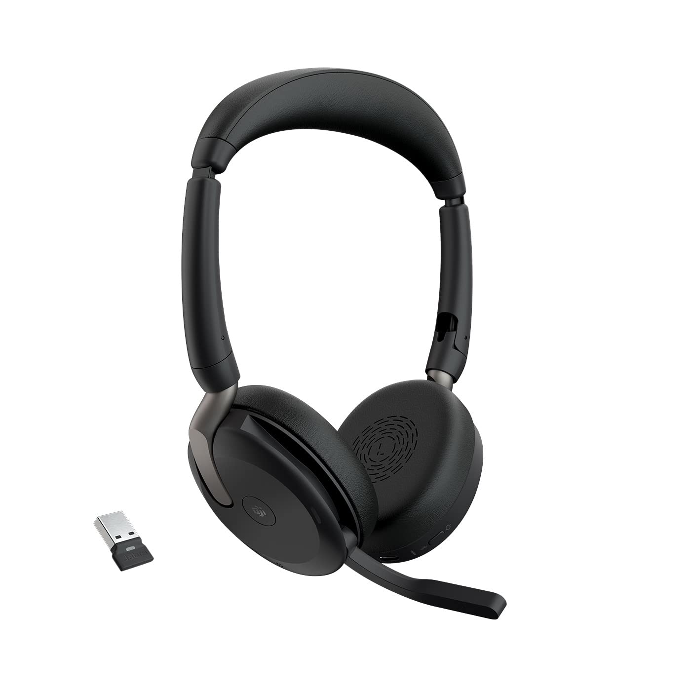 Jabra Evolve2 65 Flex 26699-999-999-01 Wireless Over-Ear Headset with Noise Cancellation and Bluetooth 5.2 Technology