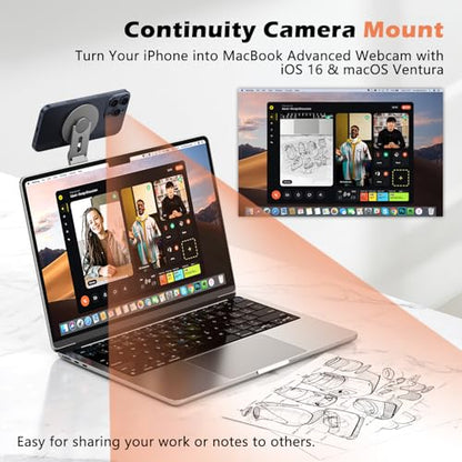 ALAFLY 5.61x2.23x0.34in 2025 Laptop PH-Gray Portable Magnetic Phone Holder