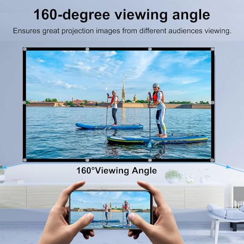 DUYIKJ 84 Inch 16:9 Projection Screen Manual Polyester Mat