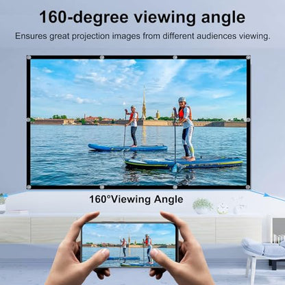 DUYIKJ 84 Inch 16:9 Projection Screen Manual Polyester Mat