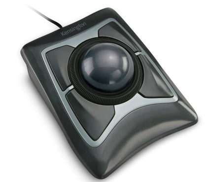 Kensington 55mm K64325 Optical Trackball Mouse, USB Connectivity, Black Silver, Ambidextrous