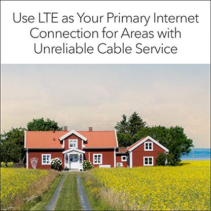 NETGEAR 4G LTE Broadband Modem LM1200 with Dual-Band Frequency, 150 Mbps Data Transfer Rate, Ethernet Connectivity