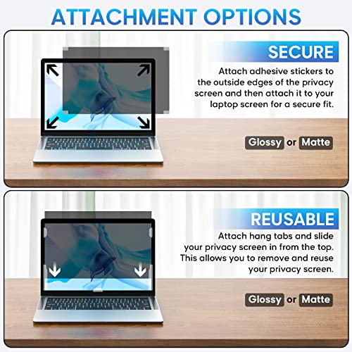 Yamaya 15.6 Inch Laptop Privacy Screen 1920x1080 Anti Glare 60Hz Matte/Glossy Filter