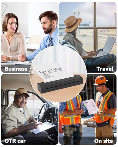 NDYIN Portable Thermal Printer D80 Monochrome 203 dpi