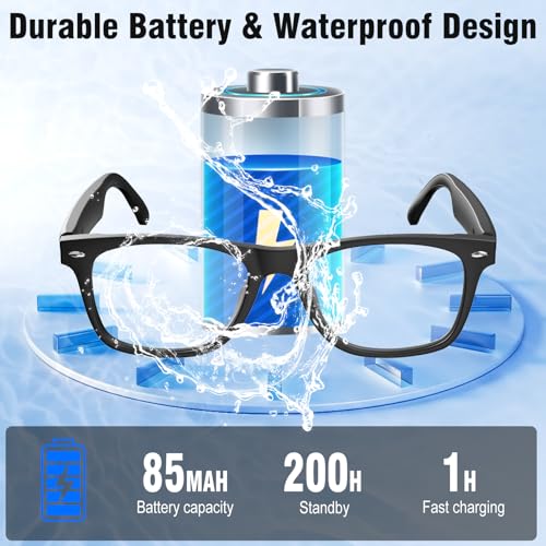 Giwbeiv 1.5" E13 Bluetooth Smart Glasses for Android and iOS Devices