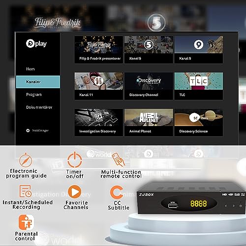 ZJBOX Digital Converter Box - 1080P ATSC Tuner Model F4E5CB845-71f5498721 with HDMI Output and USB Media Player