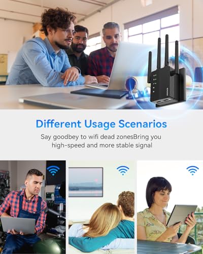 GEYILO 1200Mbps Dual Band 5GHz WiFi Extender WD-R1206U