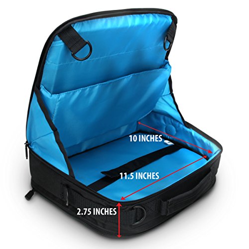 USA GEAR 11.5" x 10" Portable DVD Player Case with Headrest Holder - Compatible with 7" to 10" Screens