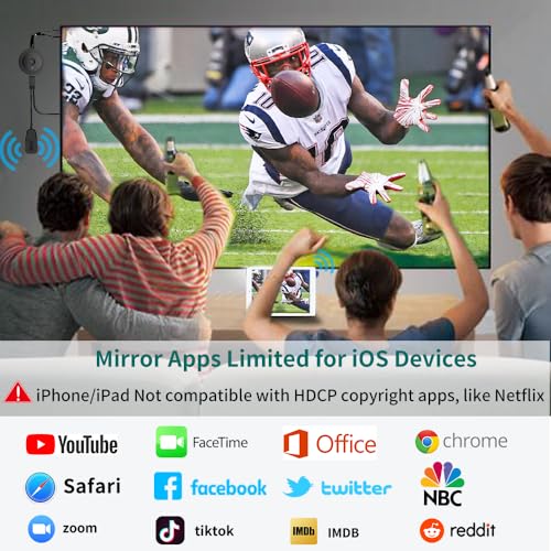 DARLYOR Wireless HDMI 4K Adapter HDMI Support 1080P Wireless Display