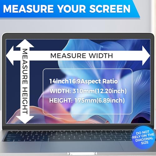JEAPKA 14 Inch Magnetic Privacy Filter 12.2" x 6.18" Anti-Glare