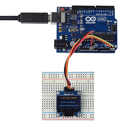 UCTRONICS 0.96-Inch OLED Module 12864 128x64 I2C Driver for Arduino, Raspberry Pi