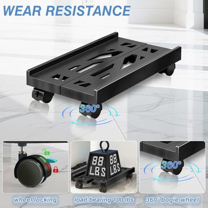 Hmseng Adjustable Mobile CPU Stand PC STAND-1 D-Black