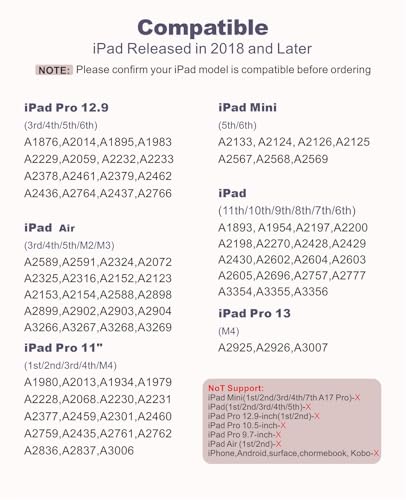 JvKzaen 5.91in AC10S 0.9mm Stylus Pen for iPad 2018-2025
