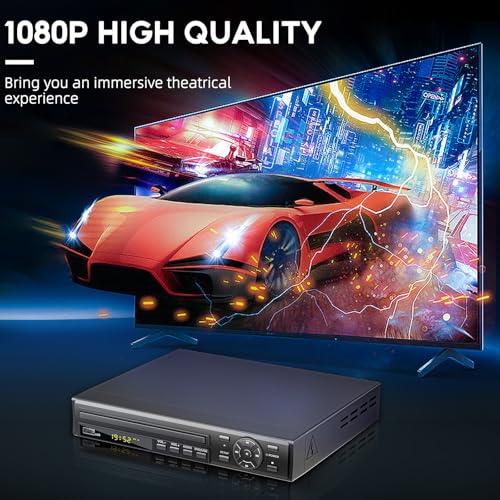 Arafuna CD/DVD Player HDMI RCA USB Output 1920x1080 Region Free