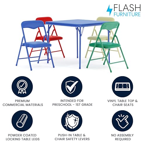 Flash Furniture 5-Piece JB-9-KID-GG Children's Activity Table and Chairs Set