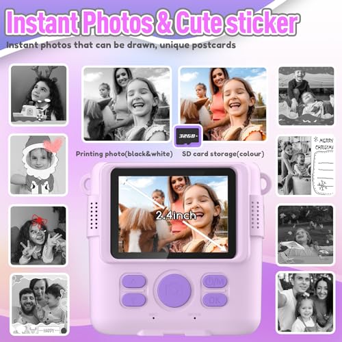 ESOXOFFORE 2.4 inch ABS-681 2 MP JPEG Camera 30 FPS Ultracompact Instant Print