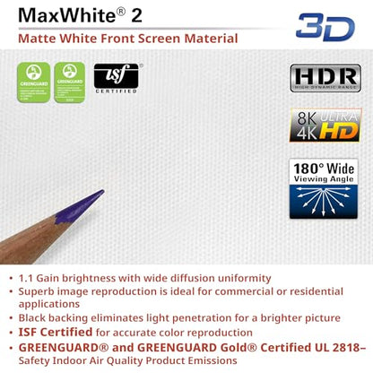 Elite Screens 100-INCH M100H 16:9 Manual Pull-Down Projection Screen