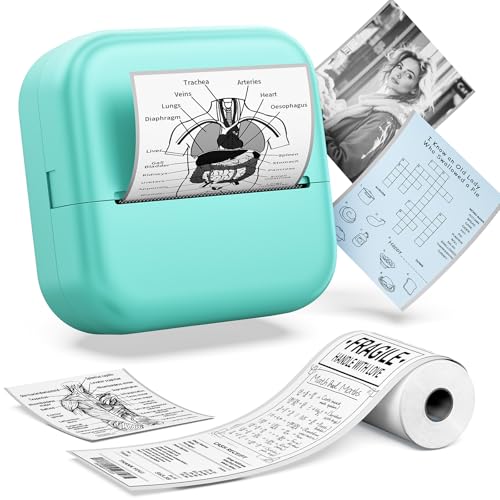WCZ 1.55"D x 3.34"W x 3.34"H M02X-GN 203dpi Portable Thermal Label Printer