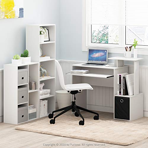Furinno 5-Cube 11069WH White Bookshelf Floor Mount Storage Shelf