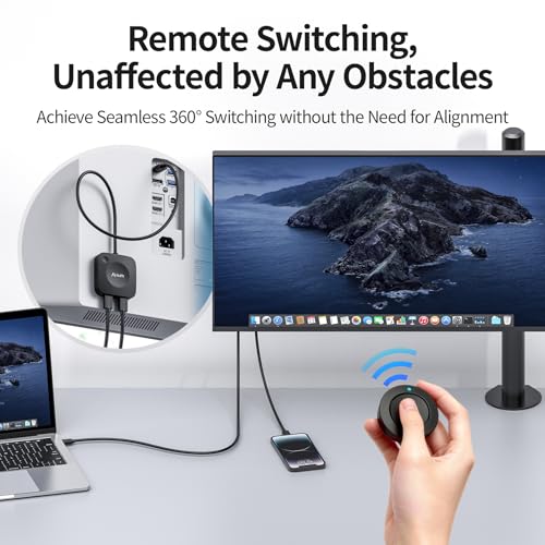 Alxum 20Gbps USB C Switch D1151A 8K@30Hz 4K@144Hz USB-C Switcher