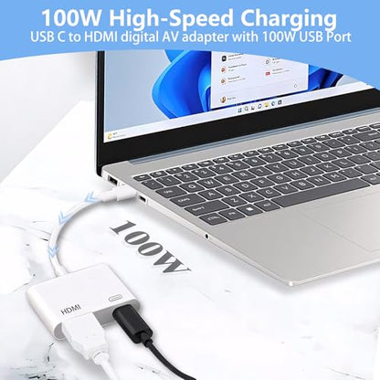 Kinhaly HDMI(Type-C) Adapter 4K@60Hz for USB C Devices