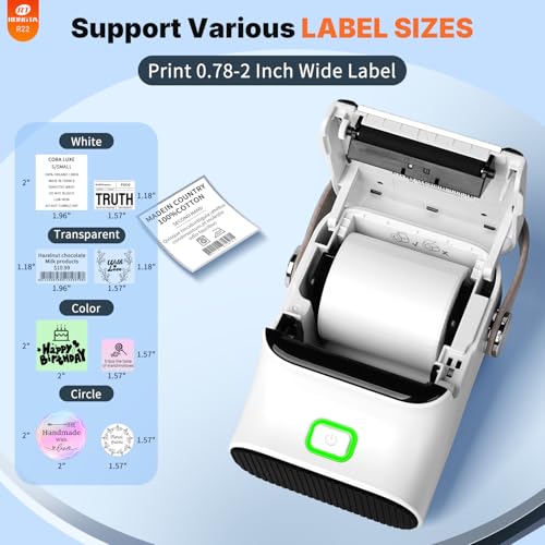 Rongta 2" R22 203 DPI Thermal Label Maker Portable Bluetooth Printer