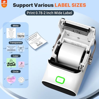 Rongta 2" R22 203 DPI Thermal Label Maker Portable Bluetooth Printer