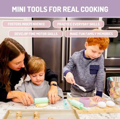 melii 5 Piece Real Mini Baking Tool Set Cooking Tools for Kids