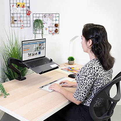 Mount-It! Laptop Tray for Monitor Arm MI-2352T Adjustable VESA Laptop Mount