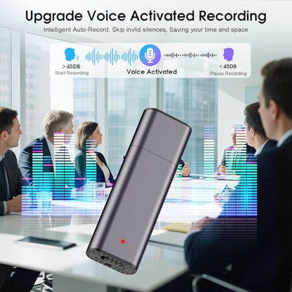 VEVARUN 64GB Digital Voice Recorder Model 0626UL103A USB 750 Hours Recording Noise Cancellation